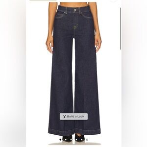 SPANX Dark Indigo wide leg Jeans